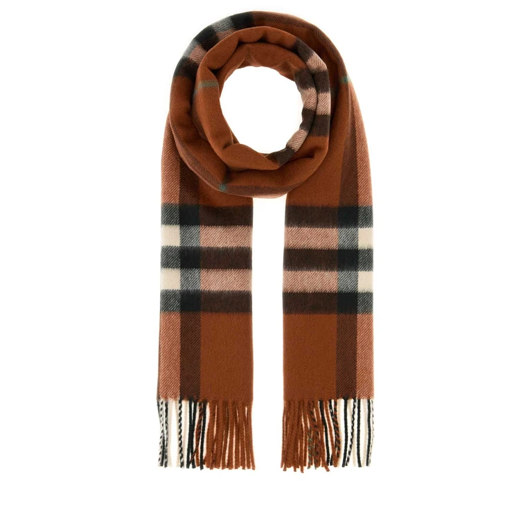 Burberry Embroidered Cashmere Scarf Brick Sciarpe E Foulard - Unisex