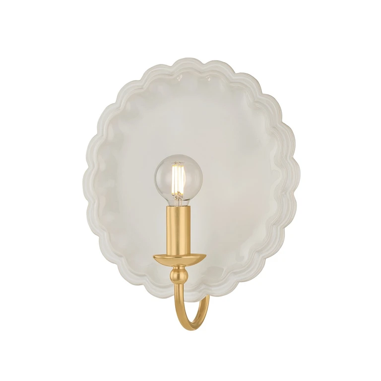 Aged Brass Wall Sconce from the Paulette Collection