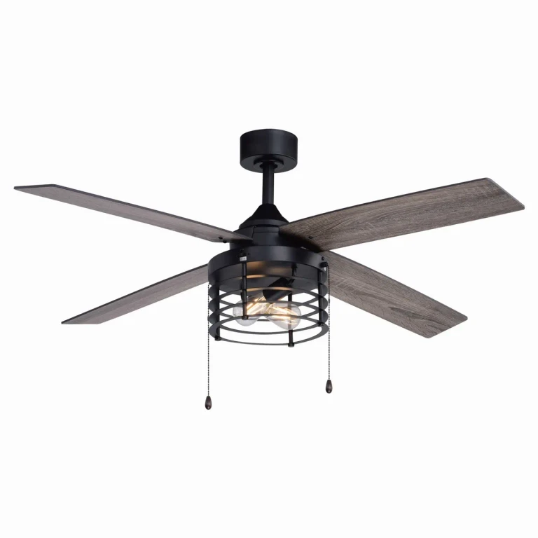 Black 52"Ceiling Fan from the Rowan Collection