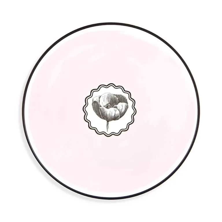Vista Alegre Herbariae by Christian Lacroix Pink Dessert Plate