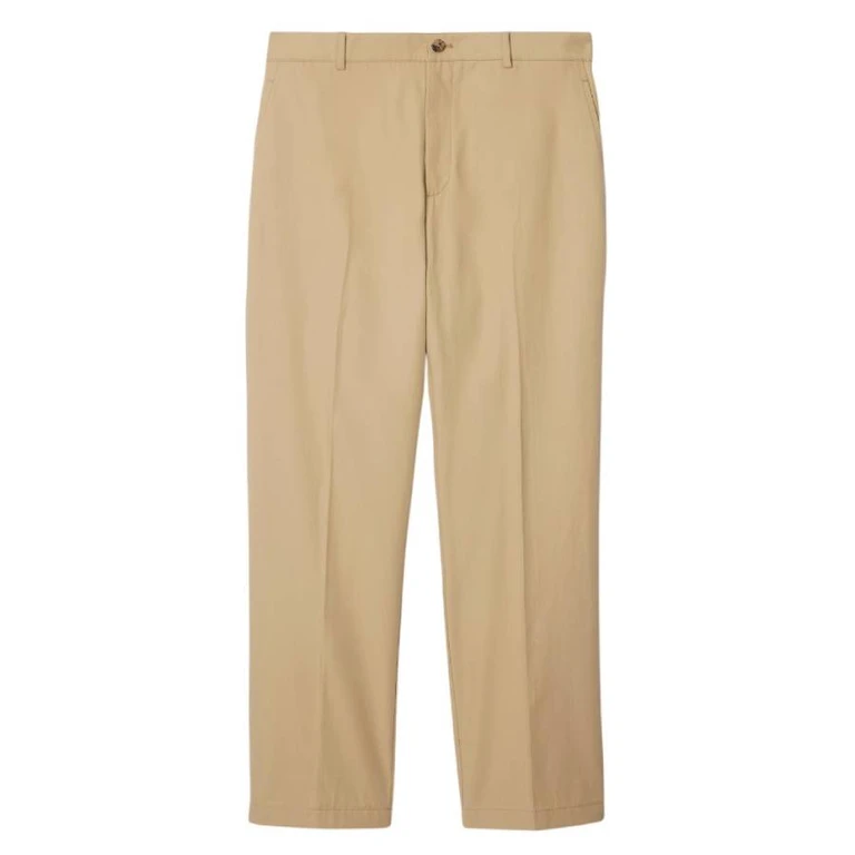Burberry EKD Logo Cotton Tailored Trousers