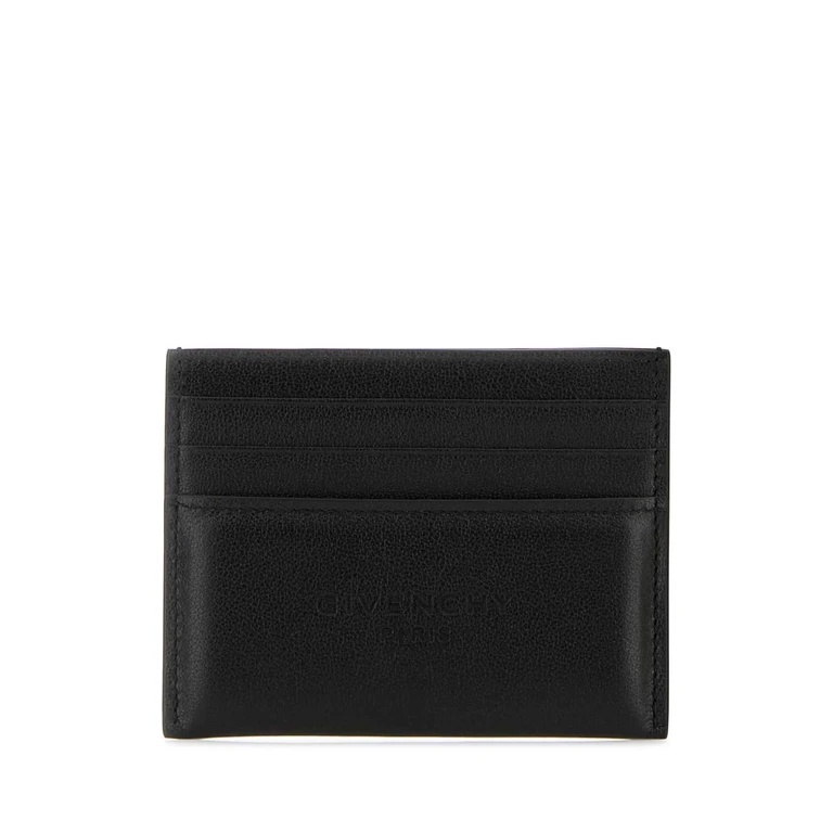 Givenchy Black Leather Card Holder Exterior: Calf Portafogli - Men