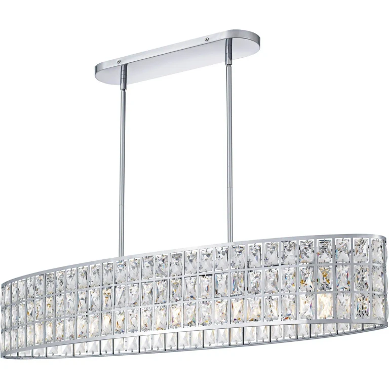 Polished Chrome Linear Chandelier from the Gibson Collection