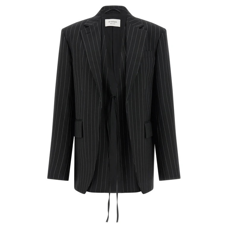 Sportmax Black Wool Blazer Clothing - Women