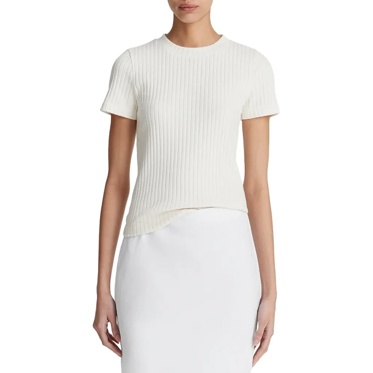 Vince Ribbed Crewneck Tee