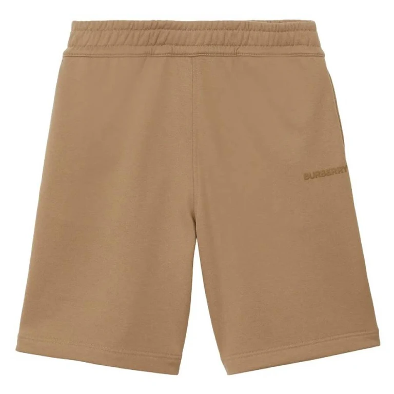 Burberry Raphael Logo Embroidered Cotton Shorts
