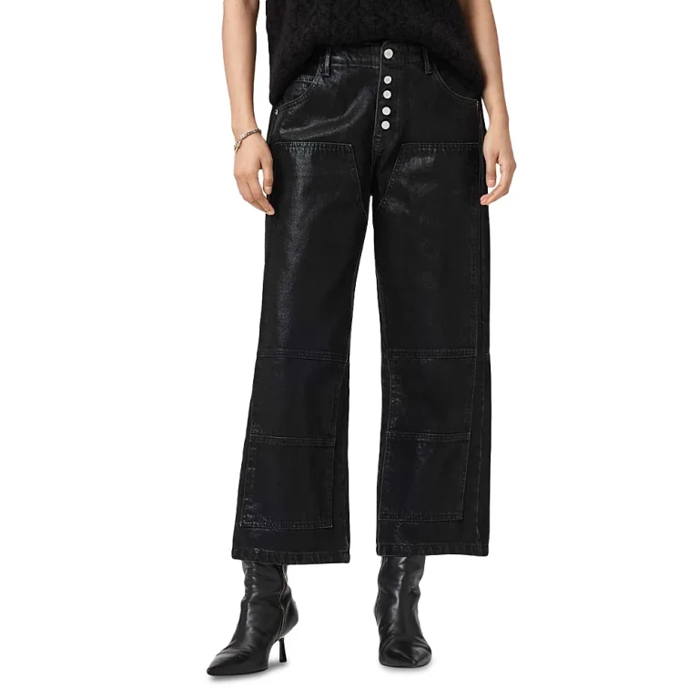 Allsaints Tay Carpenter Jeans in Coated Black