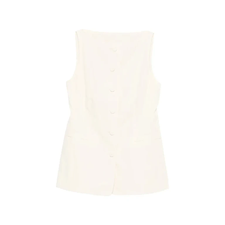 Mark Kenly Domino Tan Buttoned Waistcoat