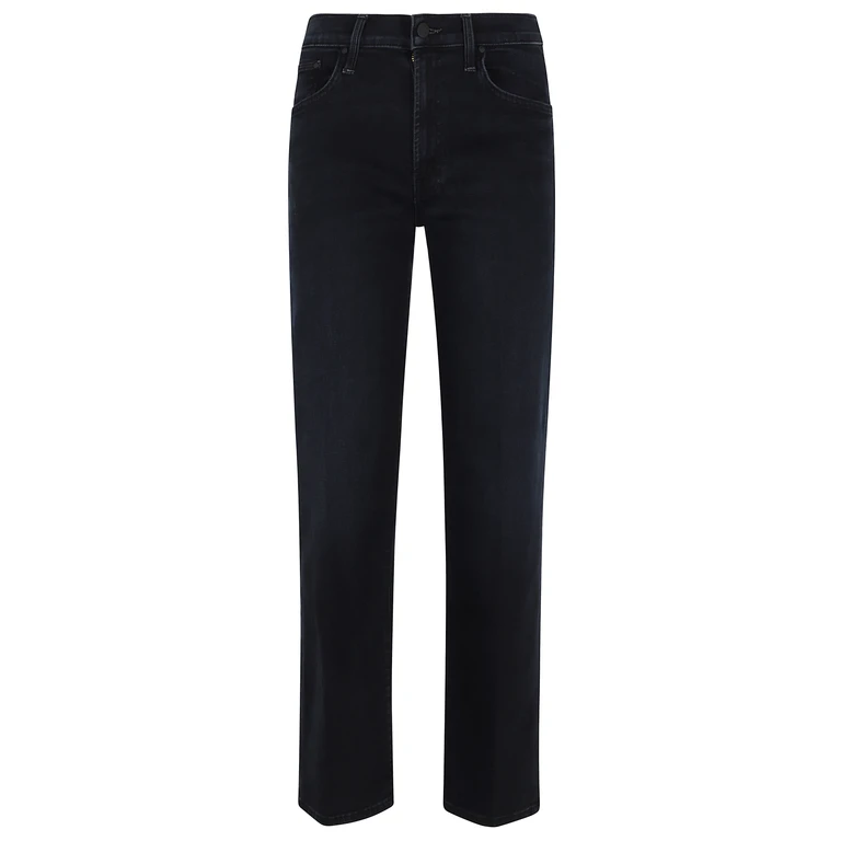 Mother The Mid Rise Rambler Zip Ankle Blue Cotone Polyester Elastane Jean - Women