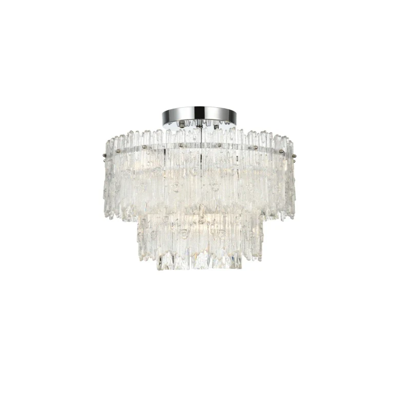 Chrome Four Light Flush Mount from the Emilia Collection
