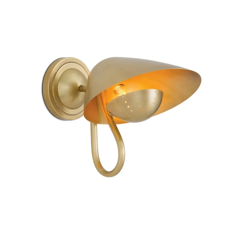 Natural Brass Wall Sconce from the Keaton Collection