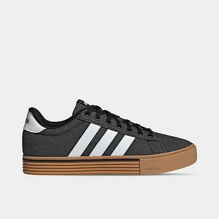 adidas Men's Daily Casual Shoes in Black/White/Gum Size: 4.0