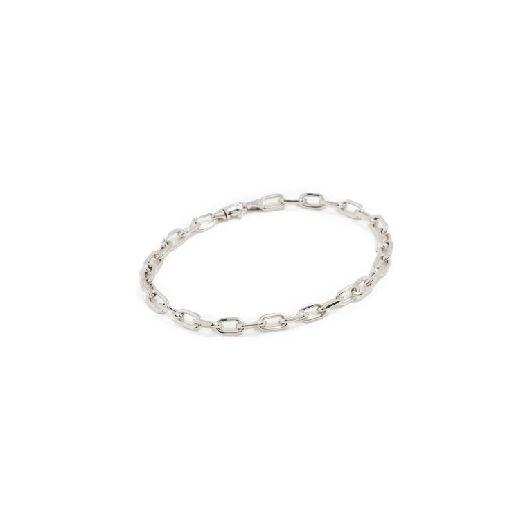 Adina Reyter Italian Chain Link Bracelet Silver One Size