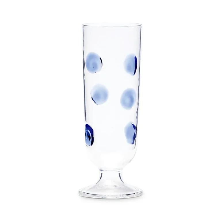 Vietri Drop Blue Champagne Glass