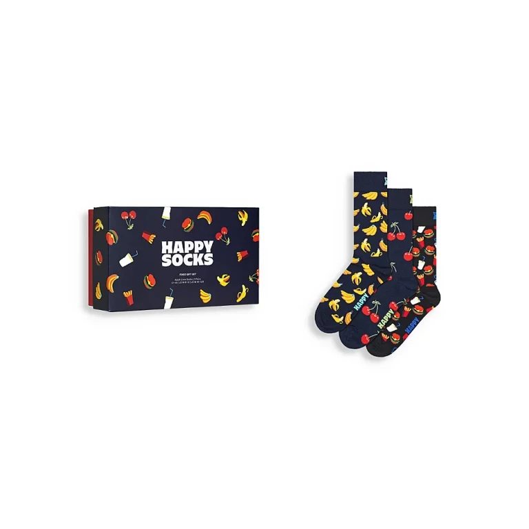 Happy Socks Food Crew Socks Gift Set, Pack of 3