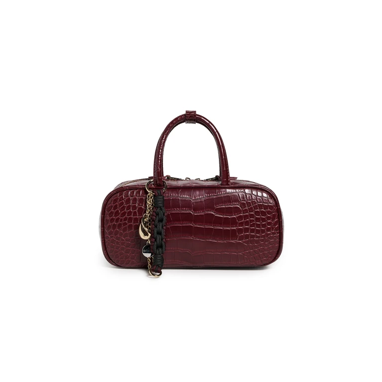 Dolce Vita Flyn Handbag Espresso Croco Faux Leather One Size