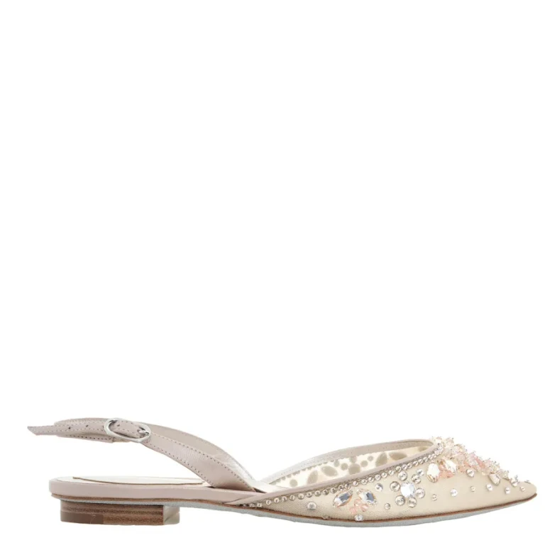 Rene Caovilla Cinderella Slingback Flats, Brand Size 36.5 ( US Size 6.5 )