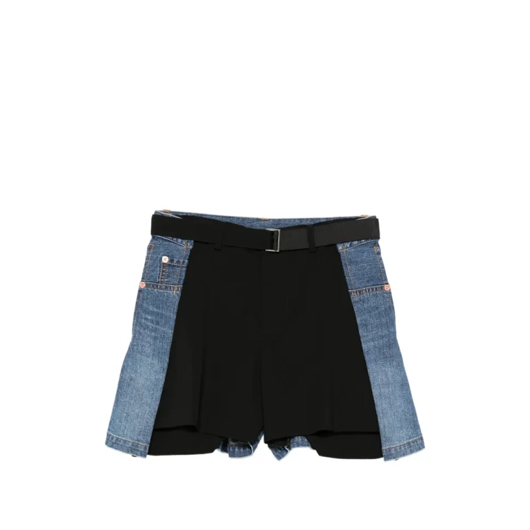 Sacai Denim-panel Shorts