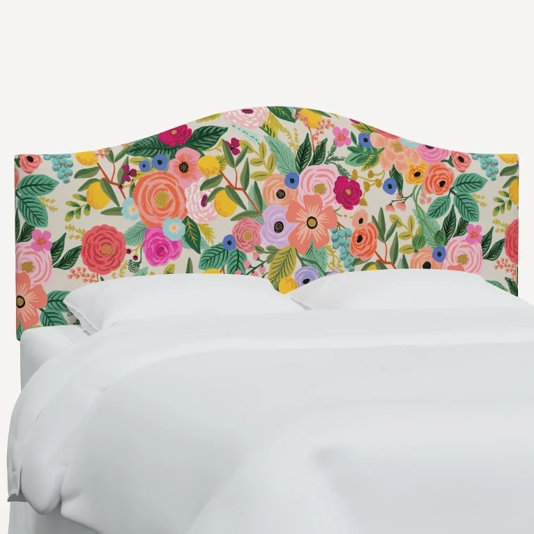 Cabecero Rifle Paper Co. Mayfair Garden Party Blue para cama Queen