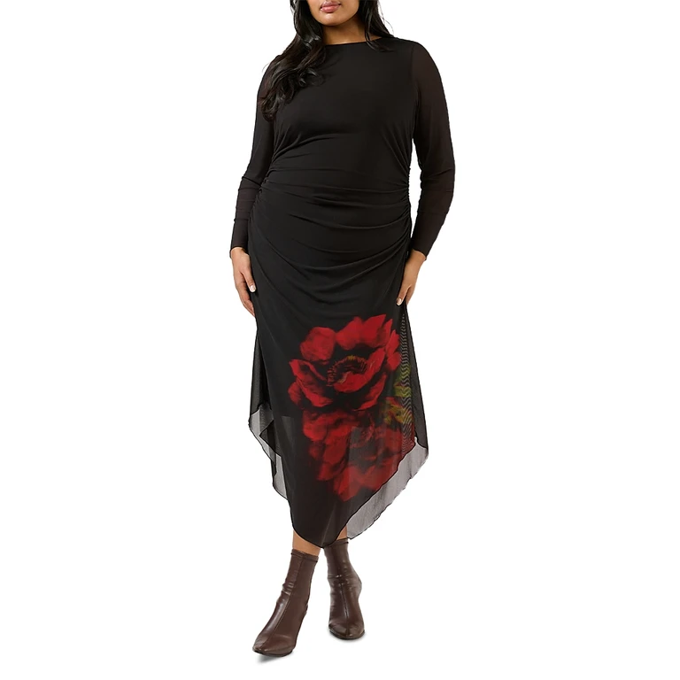 Estelle Plus Raya Asymmetric Dress