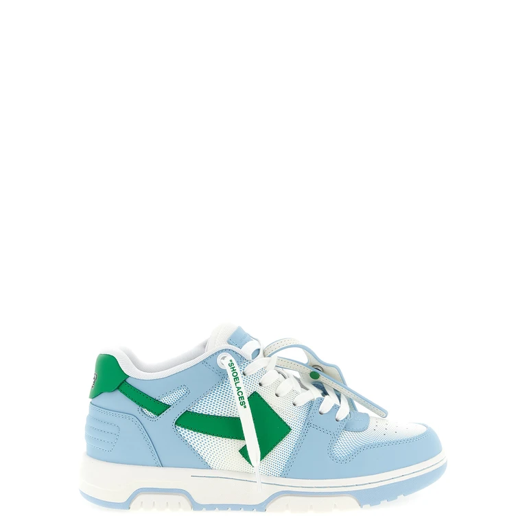 Off-White Out Of Office Sneakers Light Blue Calfskin Leather Polyester - Men