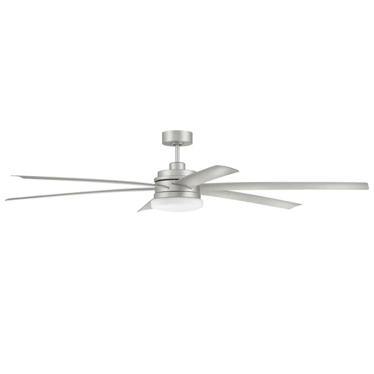 Painted Nickel 72"Ceiling Fan from the Chilz Collection