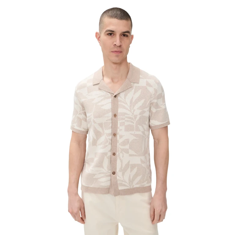 Marine Layer Ethan Button Down Sweater Navy/Laurel Wreath XL