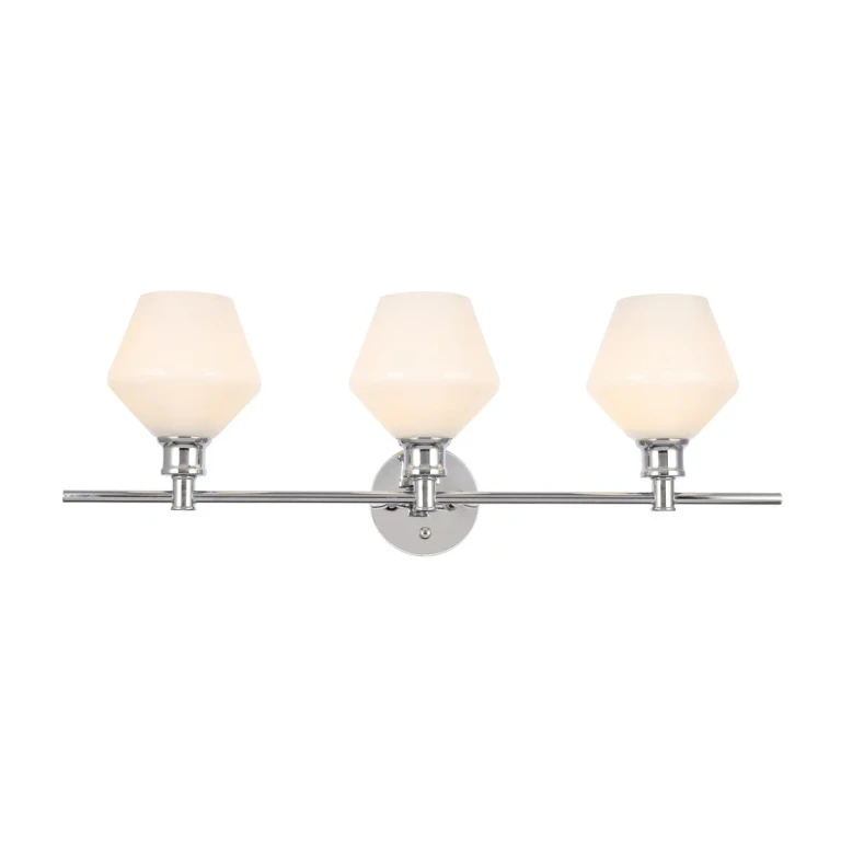 Chrome Three Light Wall Sconce from the Gene Collection
