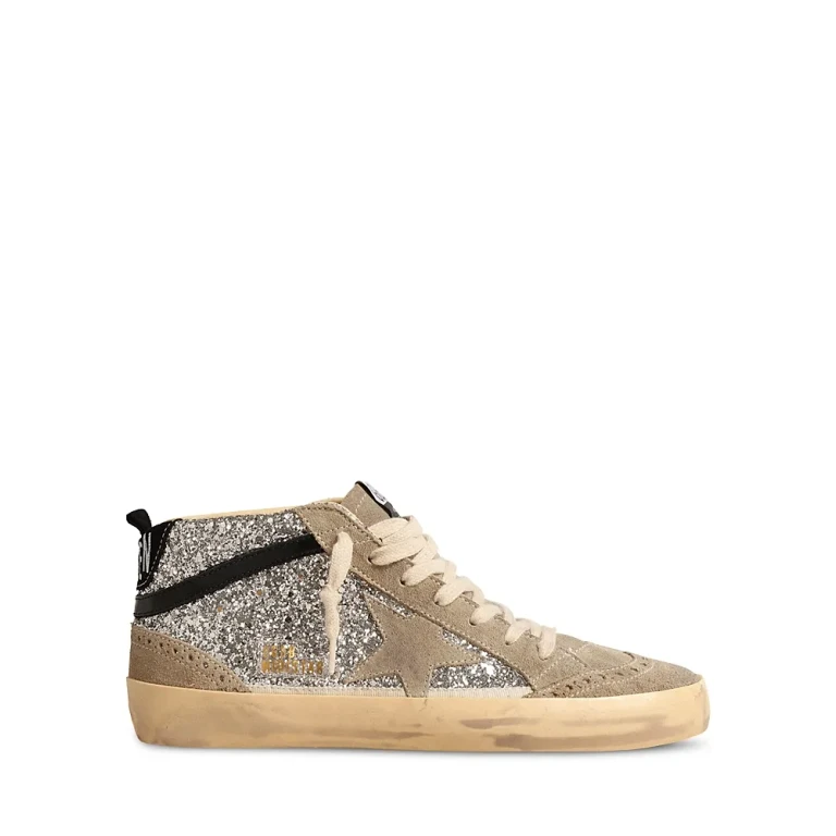Golden Goose Women's Mid Star Glitter Mid Top Sneakers