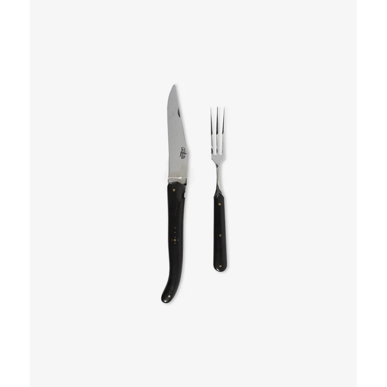 Larusmiani Roast Set Domenica Black Cutlery - Unisex