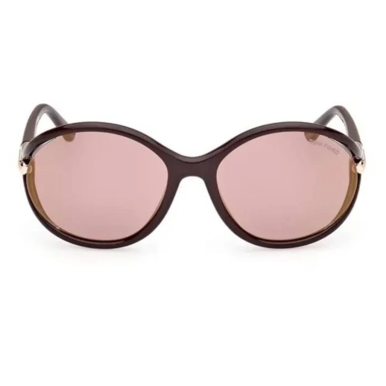 Tom Ford Melody Brown Mirror Oval Ladies Sunglasses FT1090 48Z 59