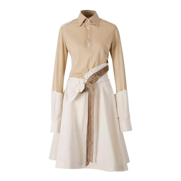 MM6 Maison Margiela Robe Au Genou - Beige