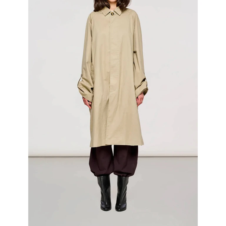 Oof Wear Trench Cotone Smerigliato Nude & Neutrals - Women