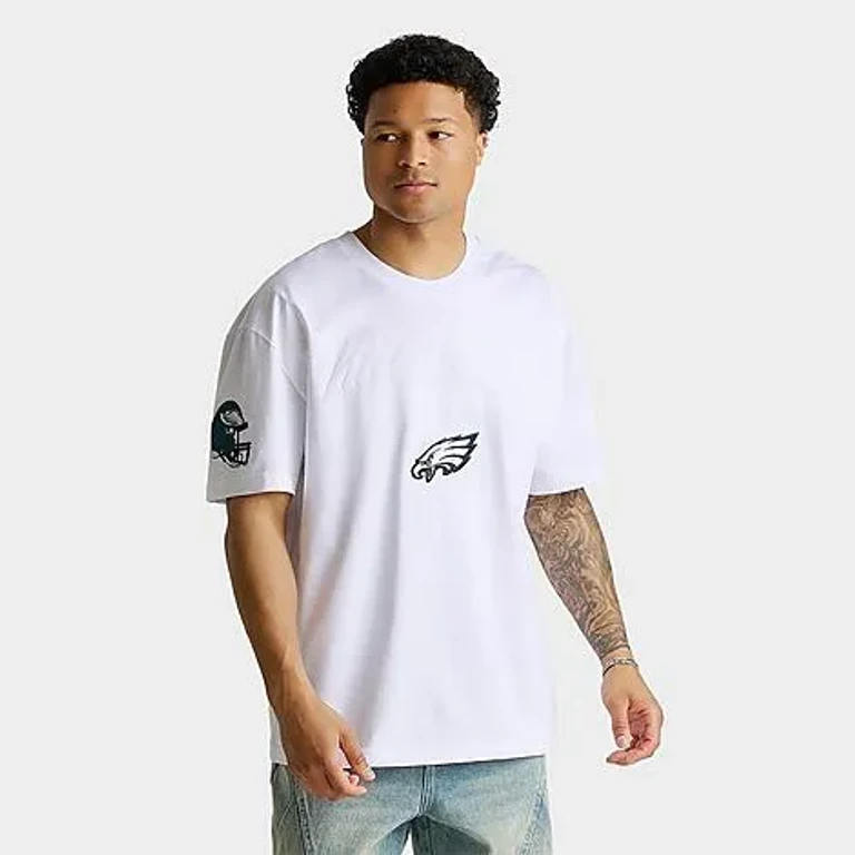 Pro Standard Men's Philadelphia Eagles NFL Living Large T-Shirt in White Size: Small