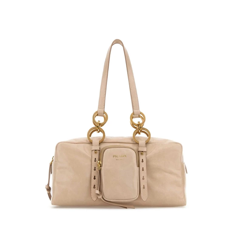 Powder Pink Leather Handbag