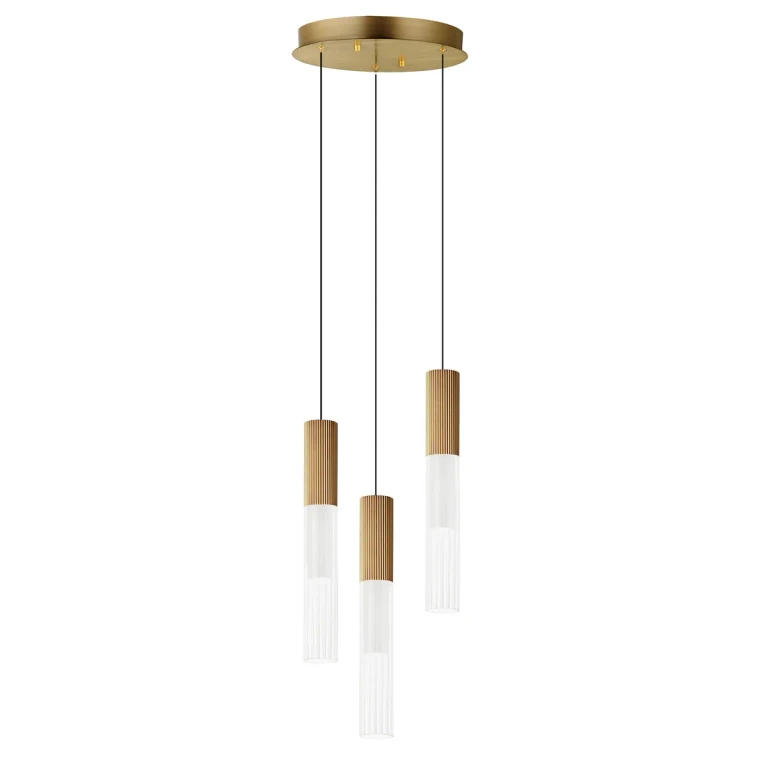 Gold LED Pendant from the Reeds Collection