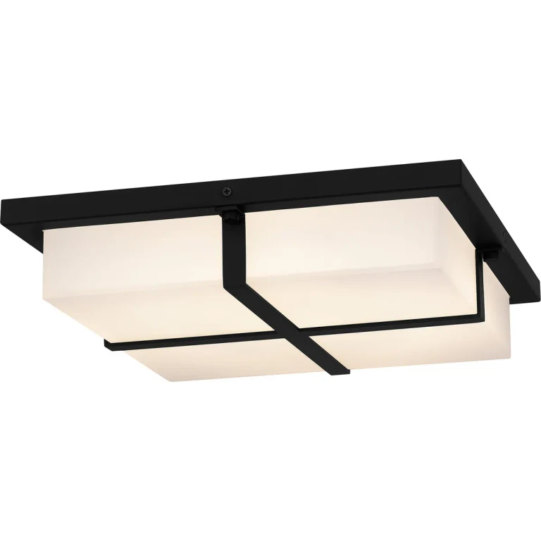 Matte Black LED Flush Mount from the Quoizel Flush Mount Collection