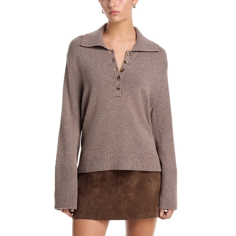 525 Luca Bell Sleeve Polo Sweater