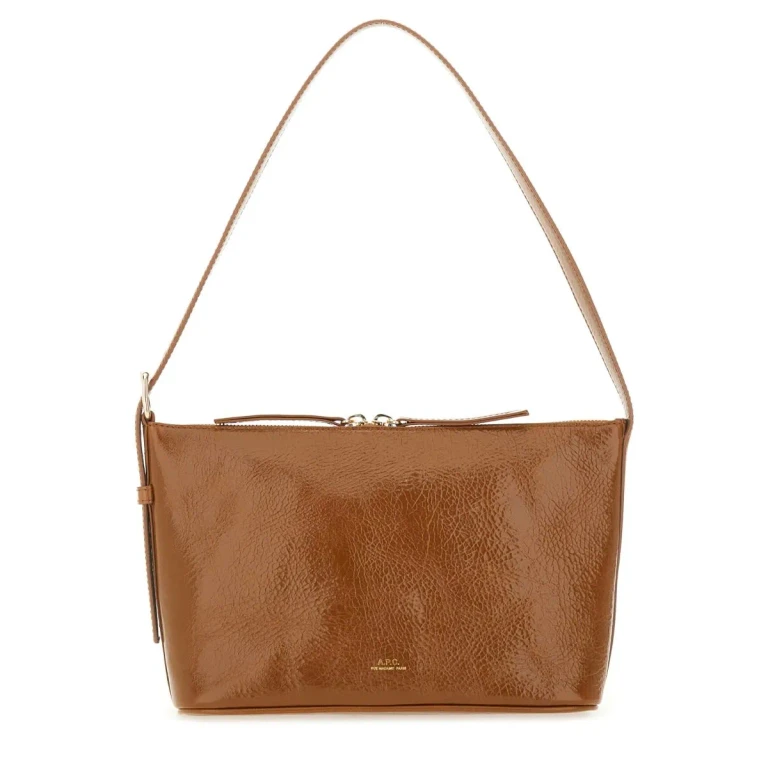 A. P.C. Shoulder Bag In Crumpled Leather