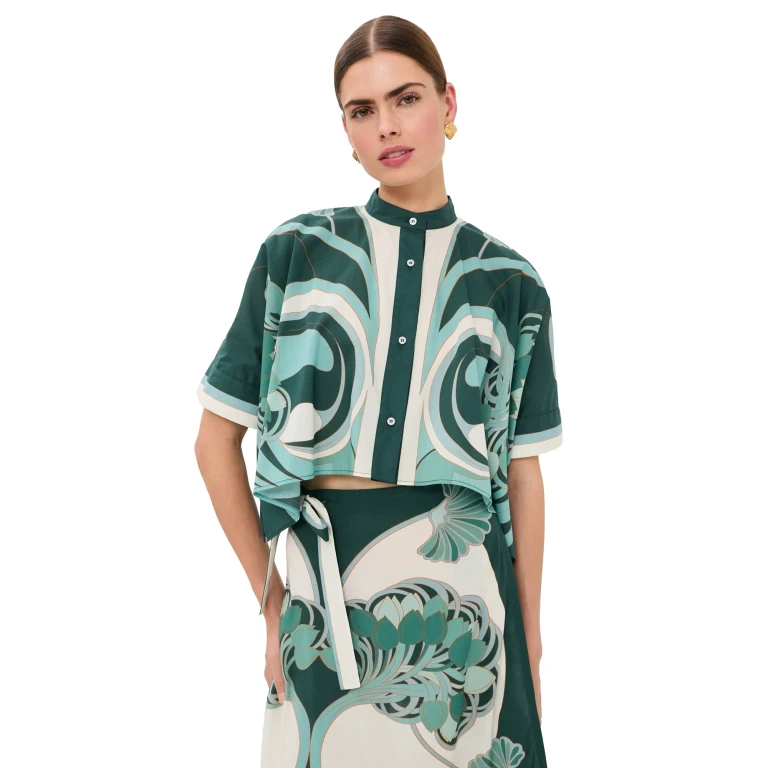 La DoubleJ Mini Foulard Shirt Blooming Tulip Placee XL