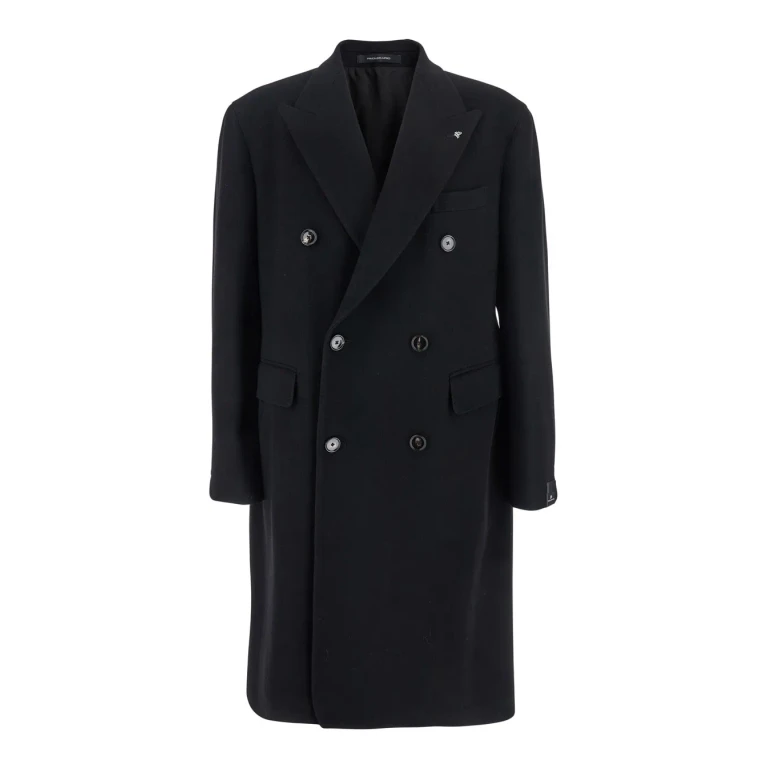 Tagliatore londra Black Oversized Double-breasted Coat In Wool Man