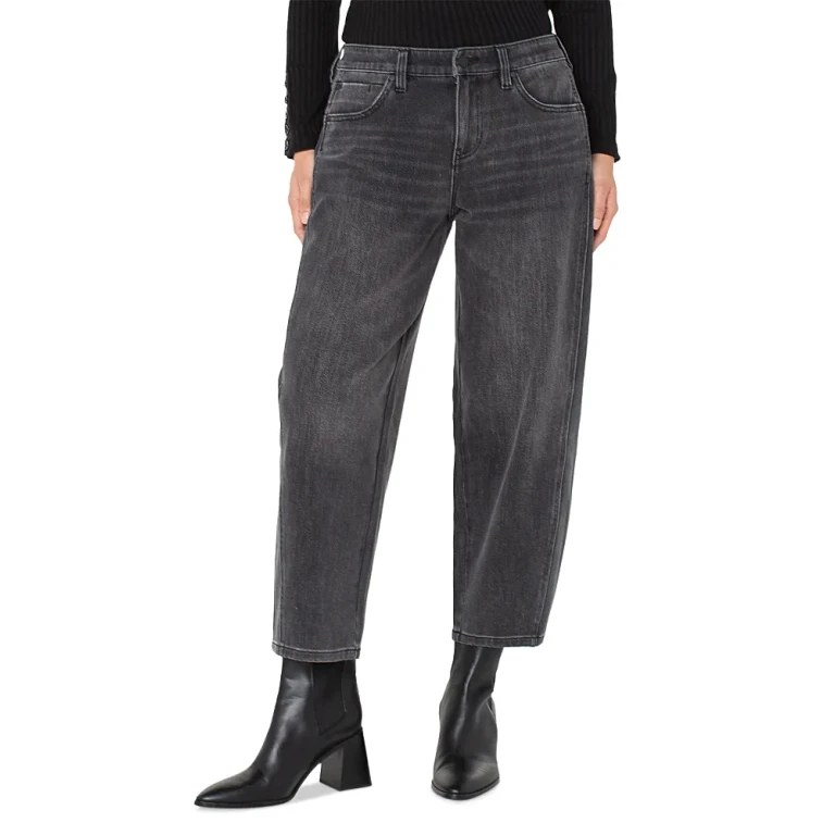 Liverpool Los Angeles The Barrel Mid Rise Cropped Barrel Leg Jeans in Ackelson