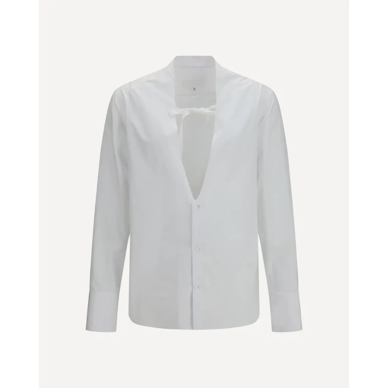 Camisa de algodón para hombre Maison Margiela con lazo