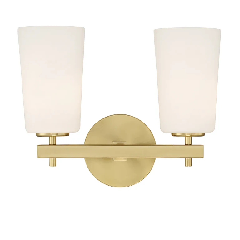 Colton 2-Light Wall Mount in Aged Brass
