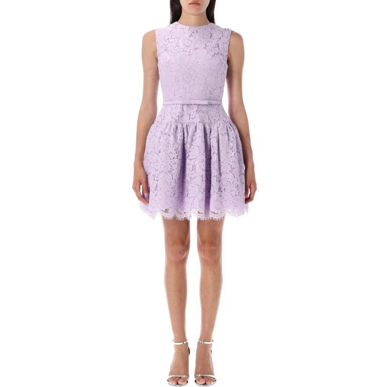self-portrait Lace Sleeveless Mini Dress