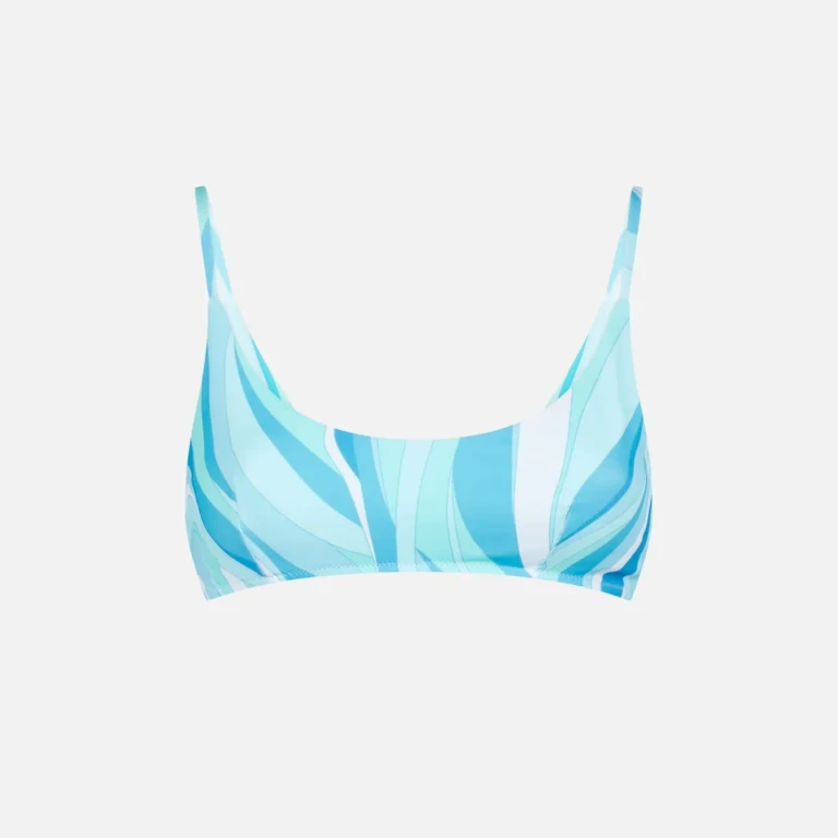 MC2 Saint Barth Judy Wave Print Bralette Bikini Top