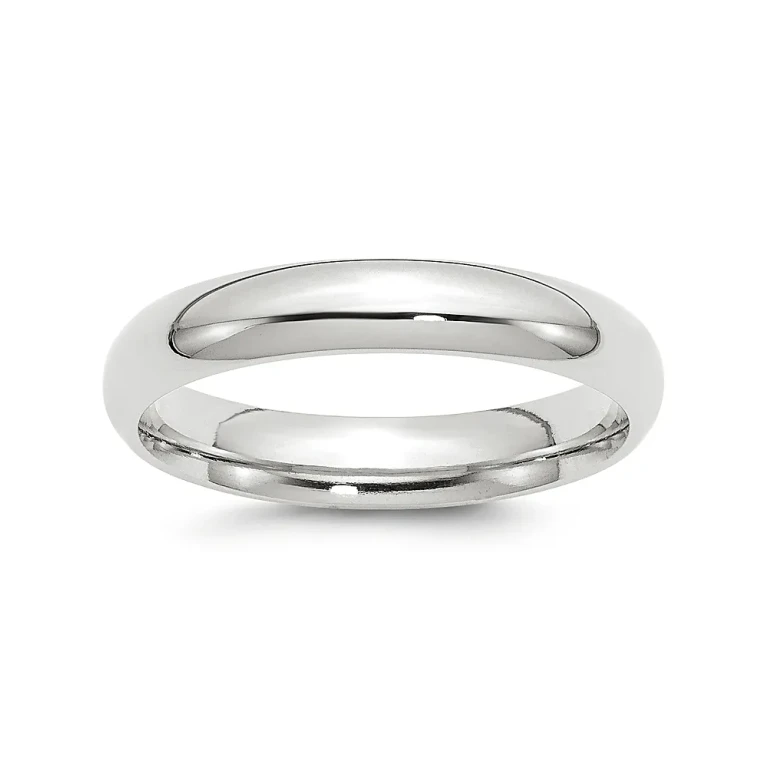 Men's 4mm Comfort Fit Band Ring in 14K White Gold