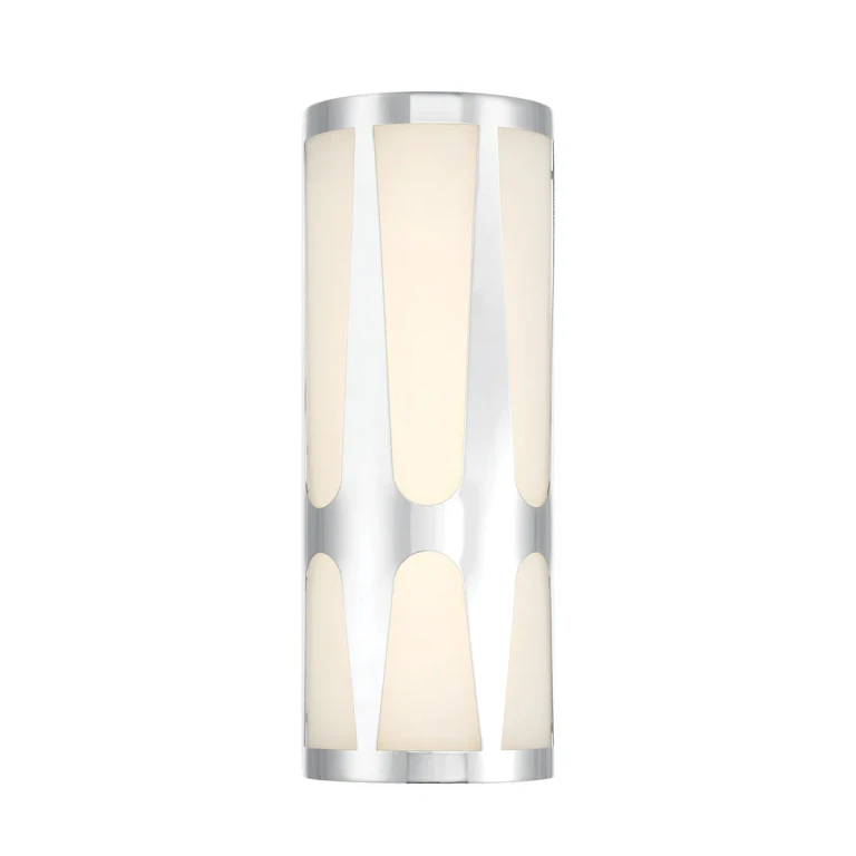 Polished Chrome Two Light Wall Sconce from the Royston Collection