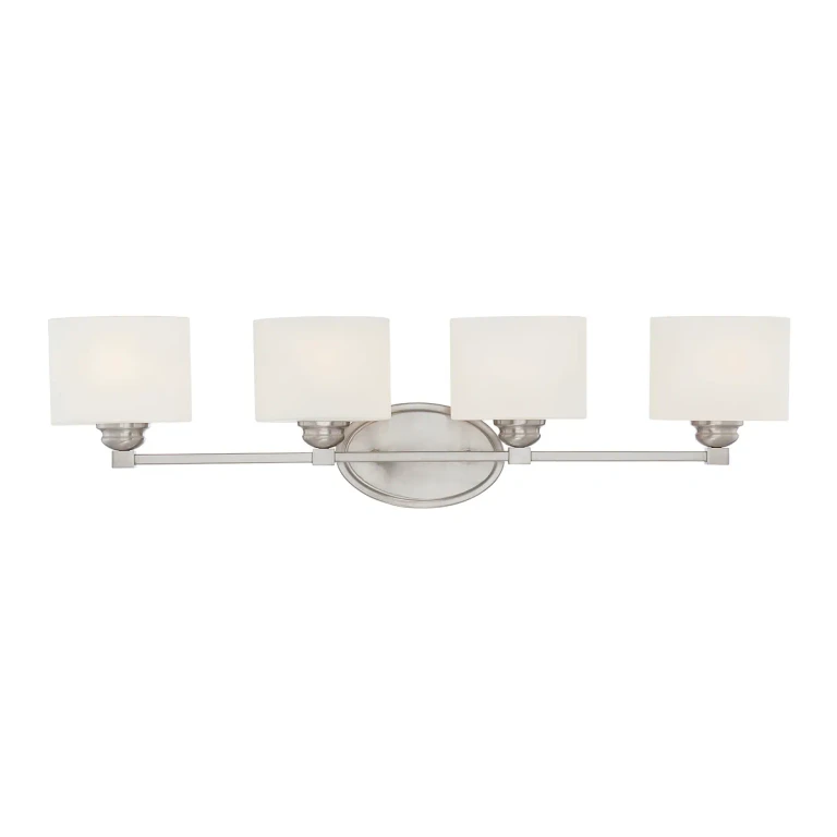 Savoy House Kane 4-Light Bathroom Vanity Light in Satin Nickel - 8-890-4-SN