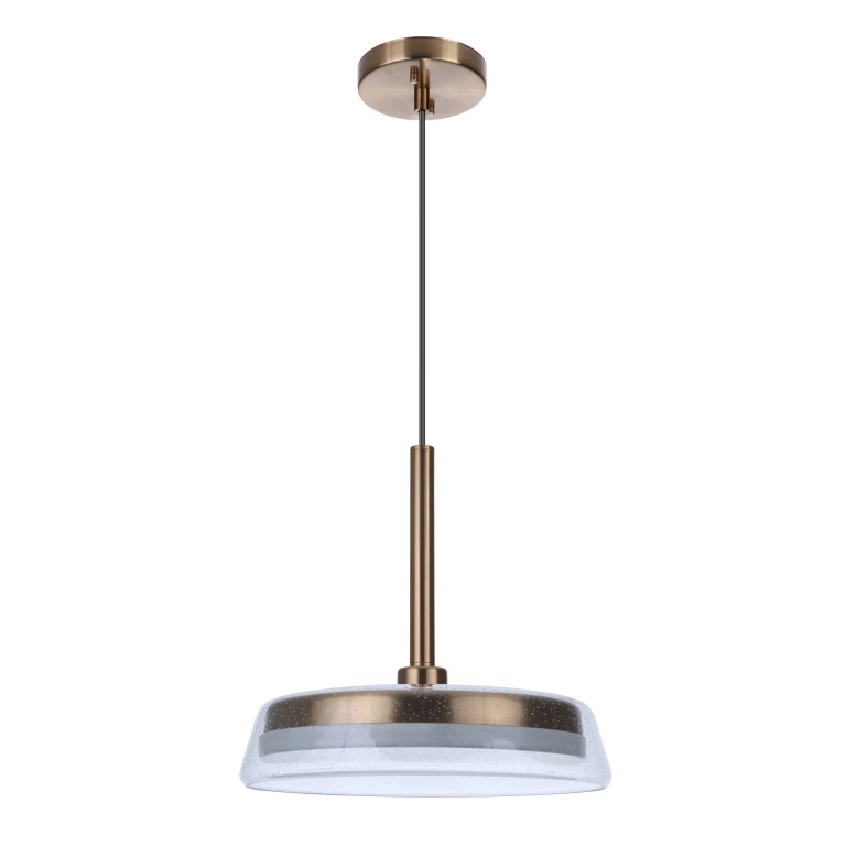 Satin Brass LED Pendant from the Centric Collection
